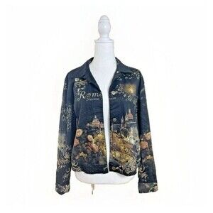 Impulse Vintage Jacket Y2K 90s USA Floral Cotton S Cottagecore Chic Boho Women